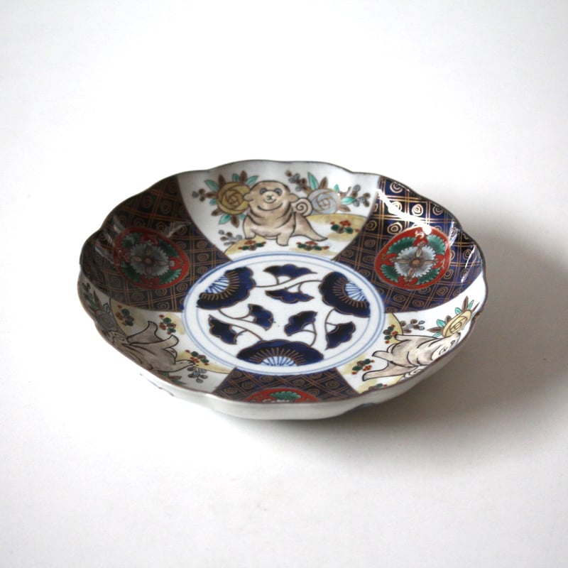 『母』 古伊万里 色絵 吉祥文様 百花繚乱 尺5寸 大皿 （D⑦）❗️割引 数と骨董】伊万里色絵ブルドック薔薇文輪花皿 d21.8cm Imari