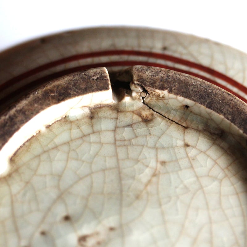 数と骨董】 呉須赤絵写牡丹菊兎文鉢 d21.6cm Swatow Style Bowl, D