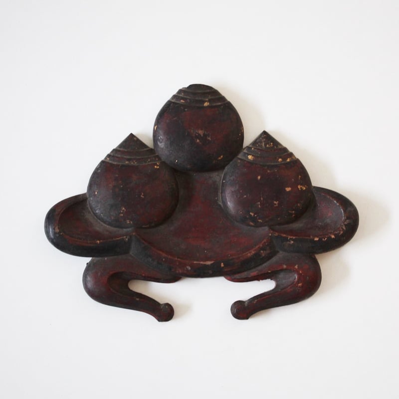 十二支と宝珠】木彫漆箔宝珠 w21.8cm Lacquered Wooden Relief 十二支と宝珠】木彫漆箔宝珠 w21.8cm Lacquered Wooden Relief