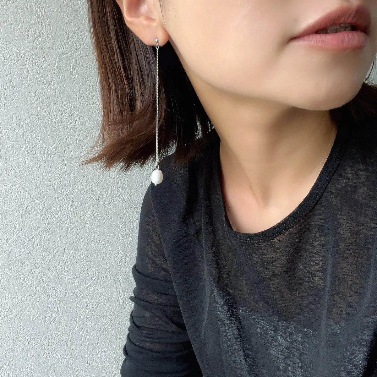【kyondさん専用】orgablanica ロングチェーンピアス/パール kyondさん専用】orgablanica ロングチェーンピアス/パール
