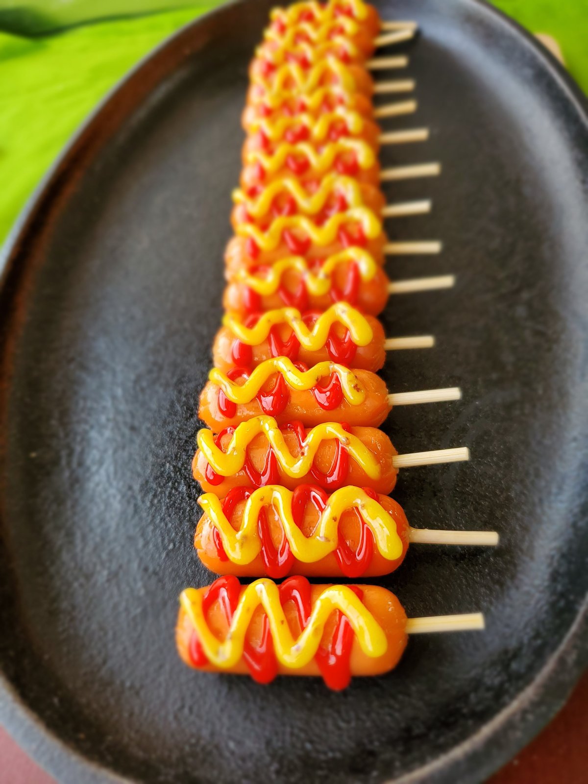 フランクフルト」粒マスタードにしてみました。 | Food Sample