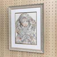 とあるお茶　アートフレーム①ヴィンテージドレス（複製画）2101730049555