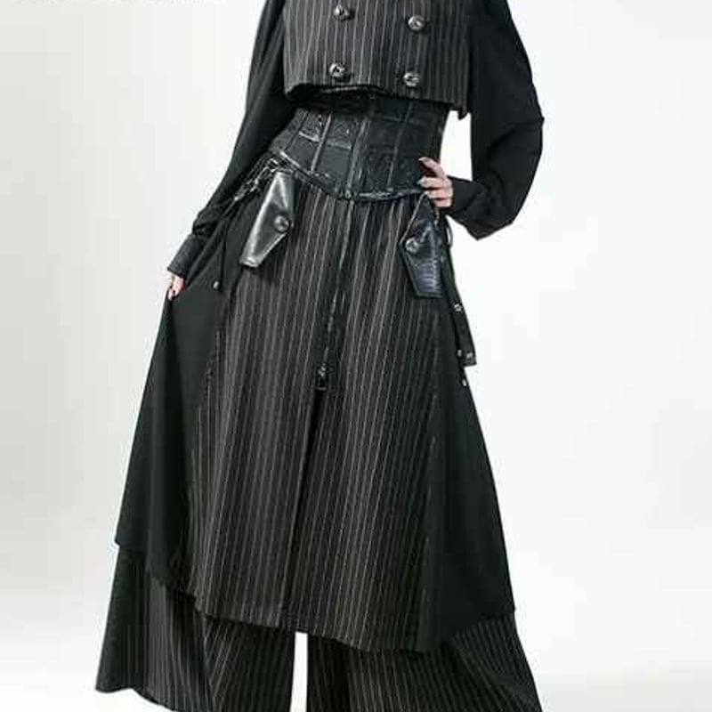 QutieFrash ロングベスト シルバー QutieFrash チャイナロングベスト