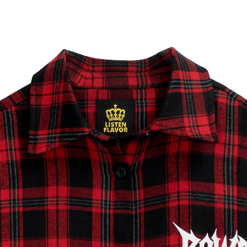 LISTEN FLAVOR リッスンフレーバー クレイジーベア チェックシャツ