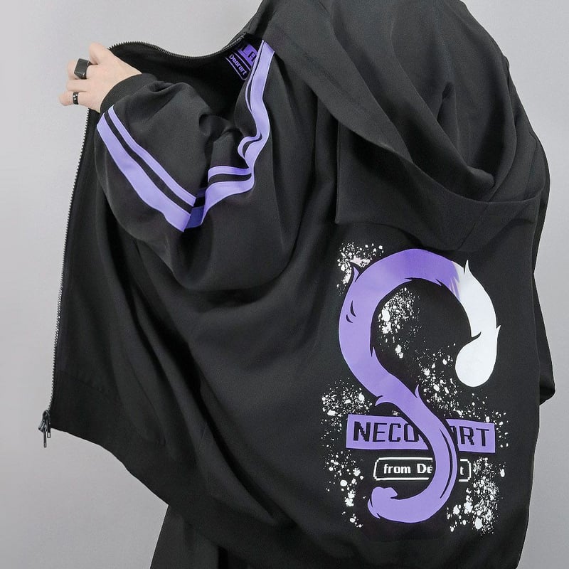 Deorart/ディオラート】ネコ耳フード・サイドライン 尻尾パーカー