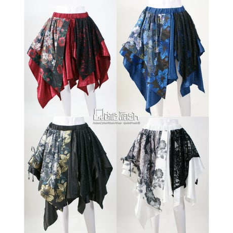 QutieFrash キューティーフラッシュ アシメスカート Qutiefrash》和柄アシメラップスカート 9761-SK | TyCHEMaria &