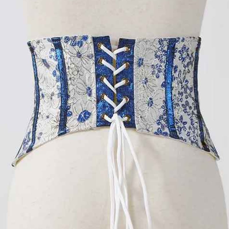 キューティーフラッシュ　花魁青色コルセット Qutiefrash》花魁帯コルセット 9880-CT | TyCHEMaria & cho