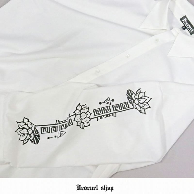 Deorart/ディオラート】 プリントスリーブ・ モンスターサイズシャツ