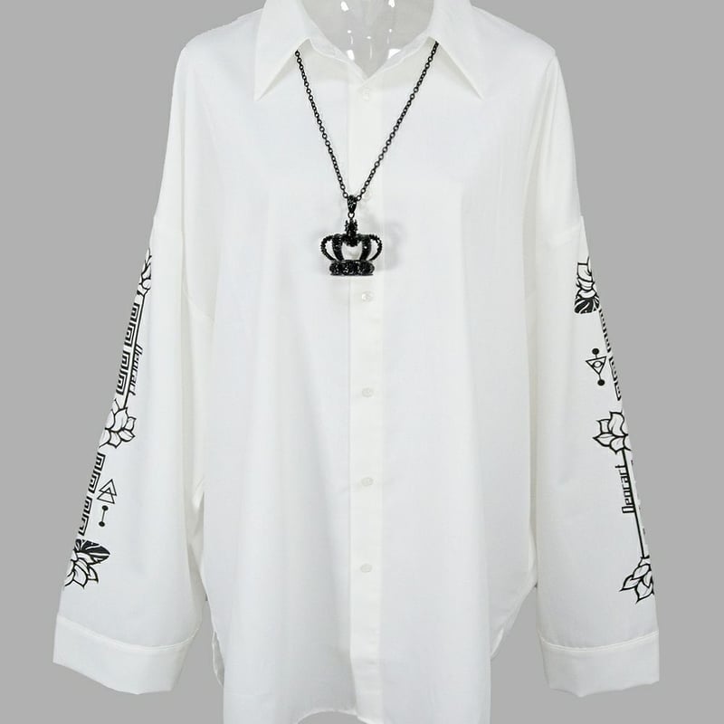 Deorart/ディオラート】 プリントスリーブ・ モンスターサイズシャツ