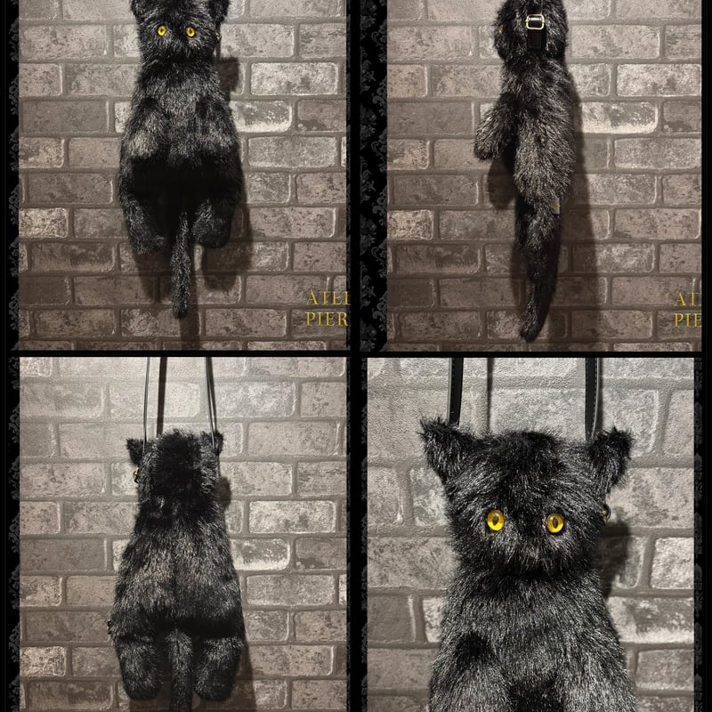 ピエロ猫 ATELIER PIERROT／アトリエピエロ】Noir Neko Shoulder Bag