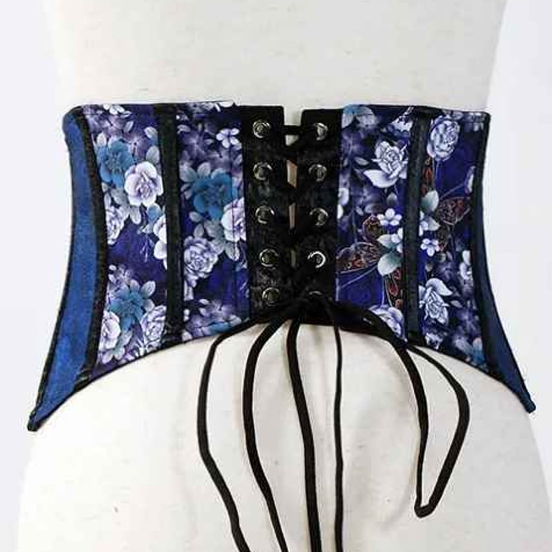 QutieFrash リボン帯コルセットブルー