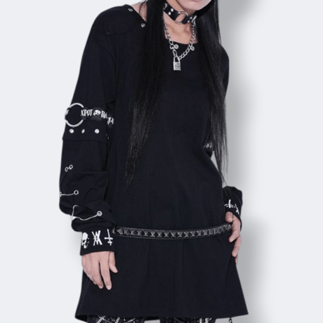 セックスポットリベンジロングカットソー 闇黒バンギャ BIG ロングスリーヴ カットソー ｜SEX POT