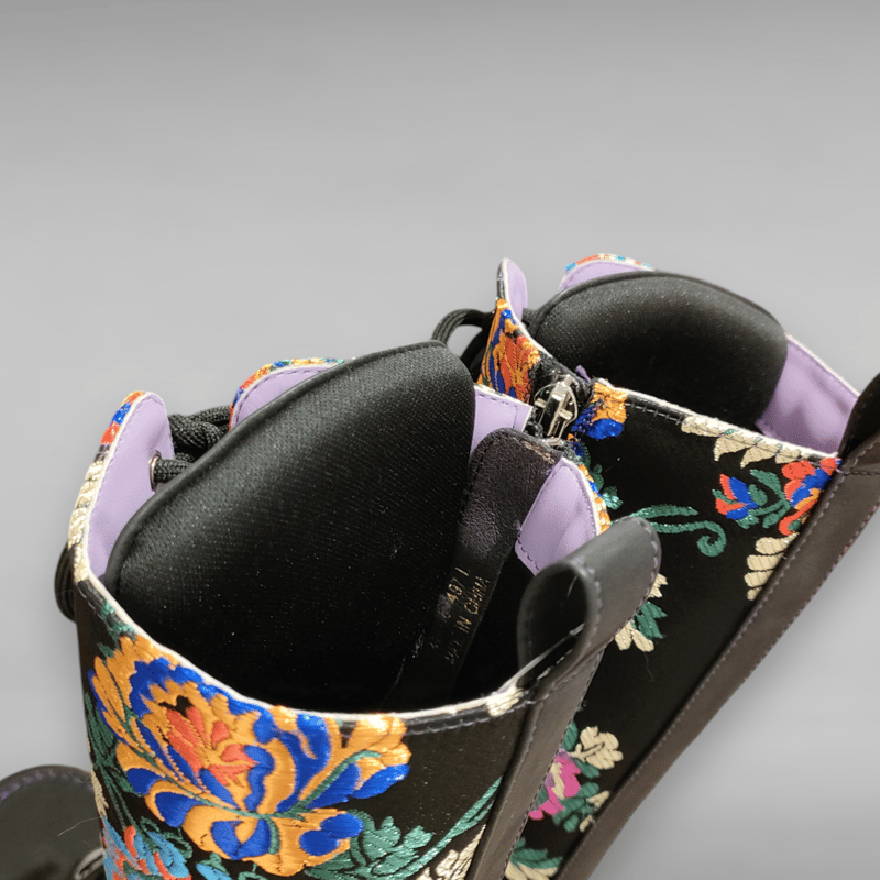 YOSUKE/ヨースケ 】厚底レースアップブーツ （ブラックパープル