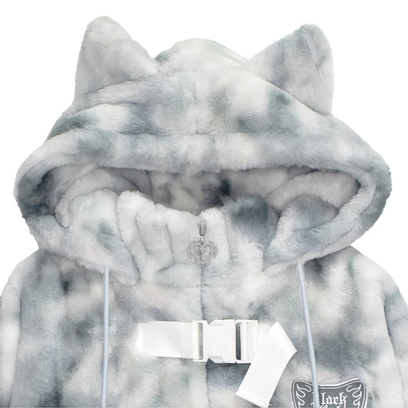 LISTEN FLAVOR/リッスンフレーバー】猫耳黒猫同盟ファーブルゾン