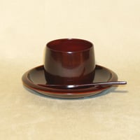 溜め色漆カップ（溜め朱）