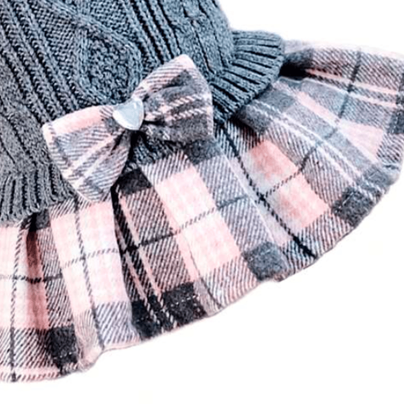 スカート付きワンピ 可愛い 服 犬服 お出かけ 小型犬 秋冬