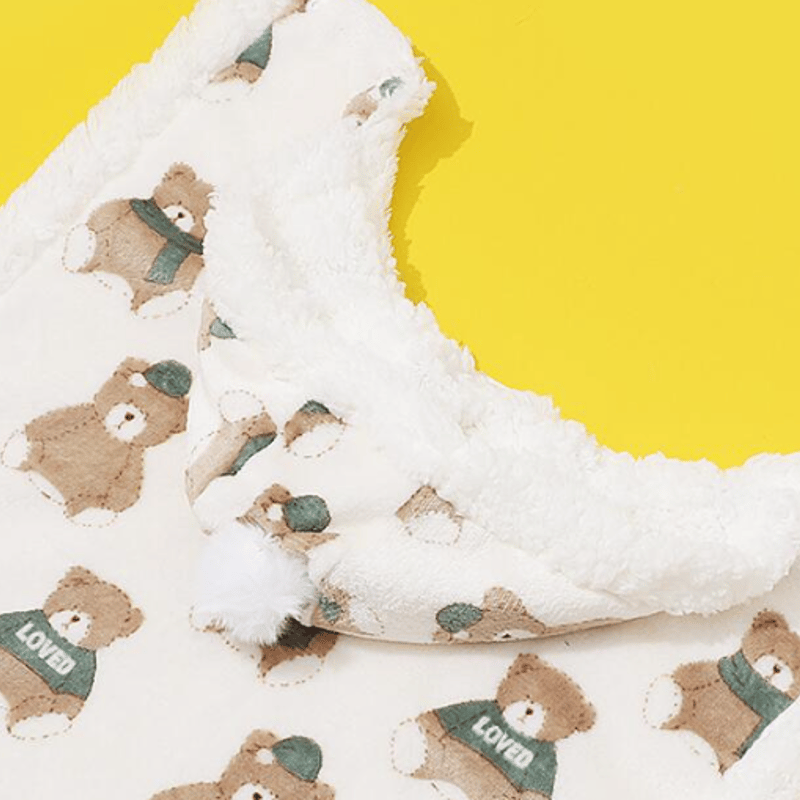 くまさんポンチョ ケープ マント 毛布 犬 ペット 洋服 わんこの服