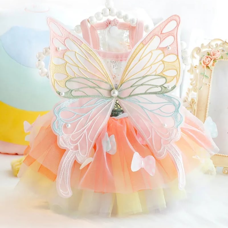 バタフライドレス 蝶 ワンピース 犬 服 犬の服 ドレス 可愛い