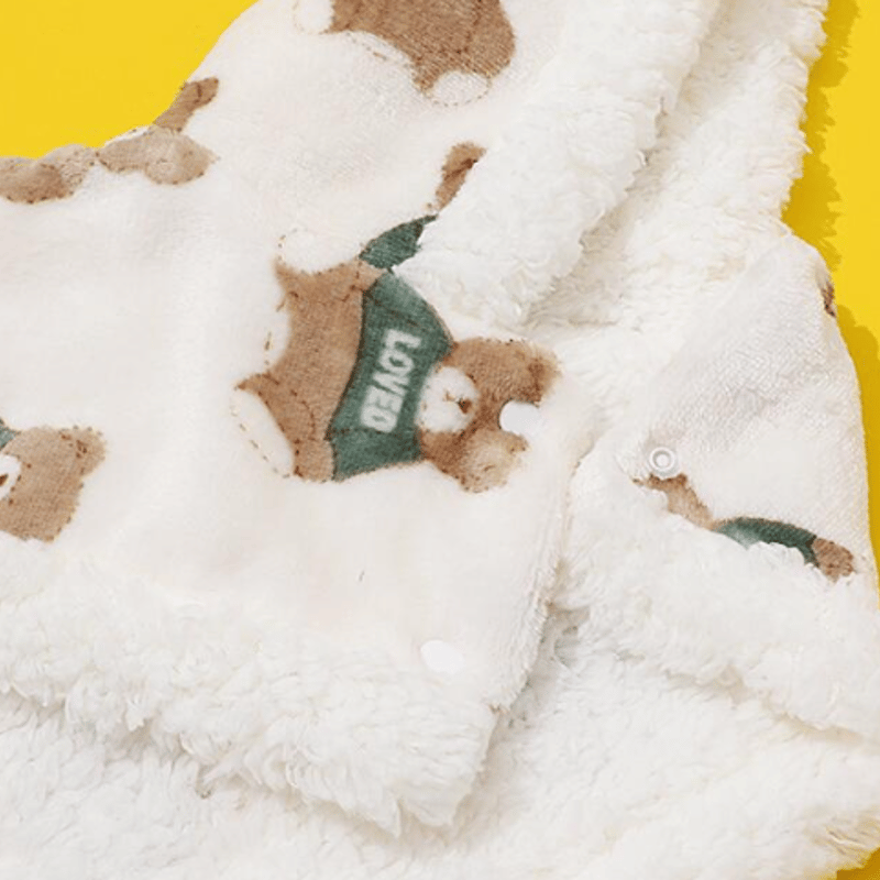 くまさんポンチョ ケープ マント 毛布 犬 ペット 洋服 わんこの服