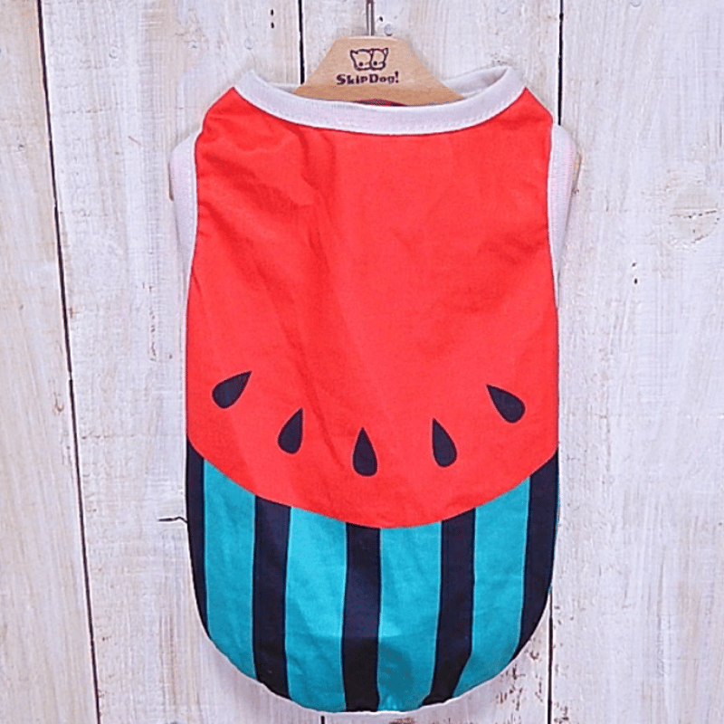 スイカタンク 犬服 春夏 涼しい 夏 西瓜 すいか タンクトップ Tシャツ