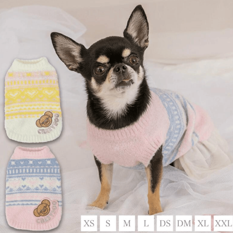 ノルディック柄マシュマロニット CRAZYBOO クレイジーブー 犬服 ドッグ