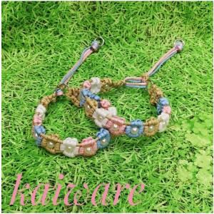 お花畑ハーフチョーク Kaiware パラコード ひまわり 首輪 可愛い お花