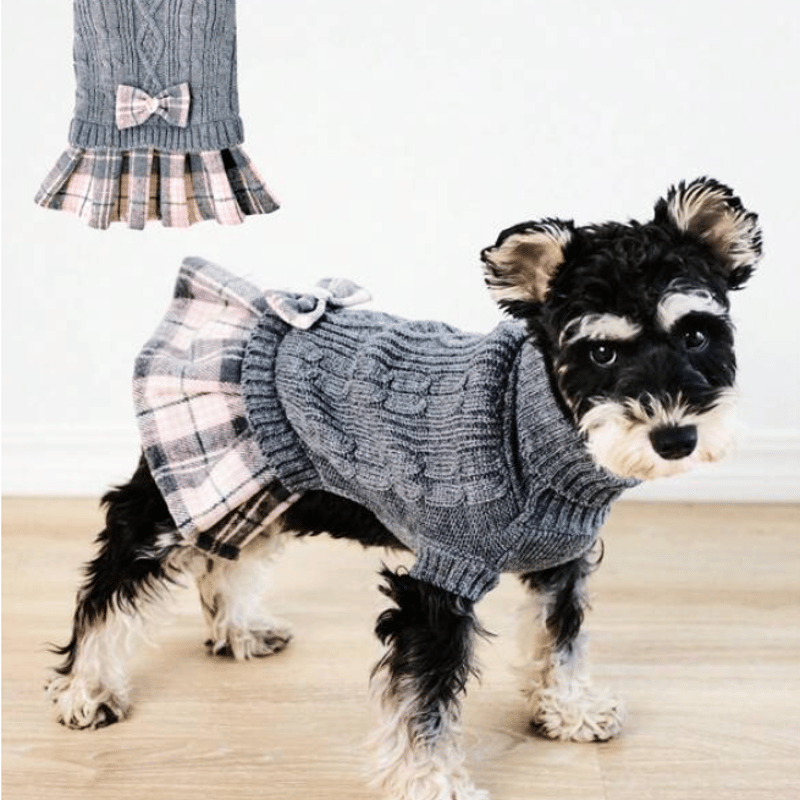 スカート付きワンピ 可愛い 服 犬服 お出かけ 小型犬 秋冬 可愛い 