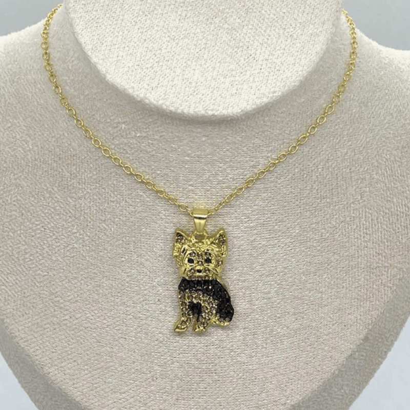 ヨークシャテリア ネックレス アクセサリー キラキラ ラインストーン
