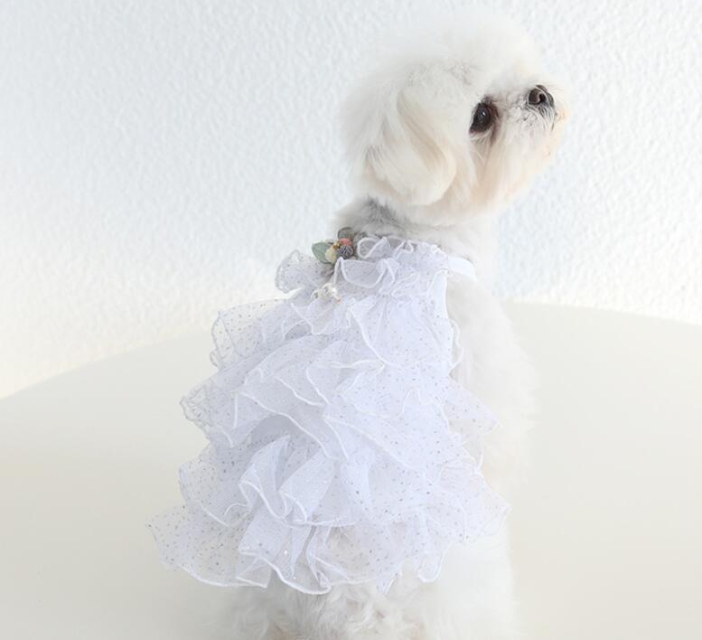 plnmylove　犬服　ハンドメイド　わんこ服　襟付き3段フリルお散歩ワ plnmylove様リクエスト専用ページ③ハンドメイド犬服