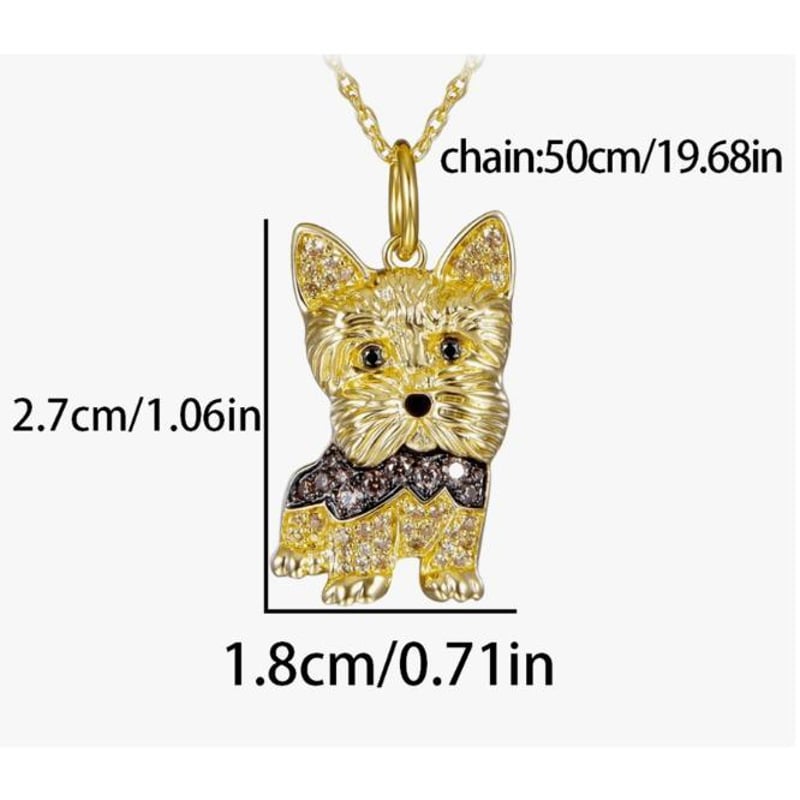 ヨークシャテリア ネックレス アクセサリー キラキラ ラインストーン