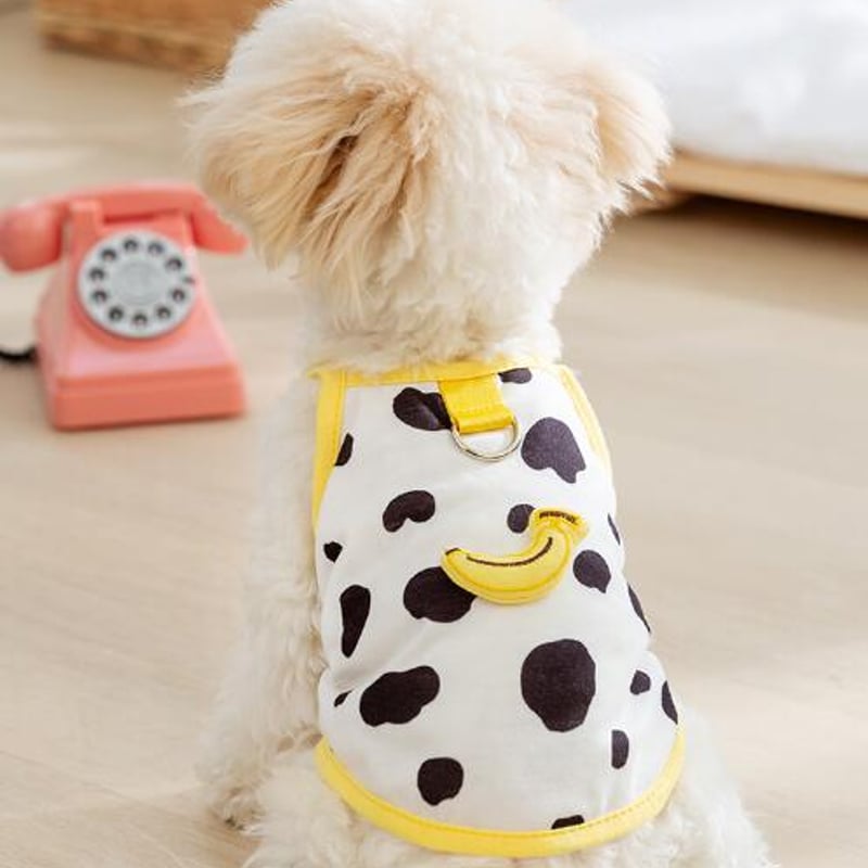 バナナタンク リードフック付き 犬 犬服 わんこ 可愛い 夏服 春夏 薄手
