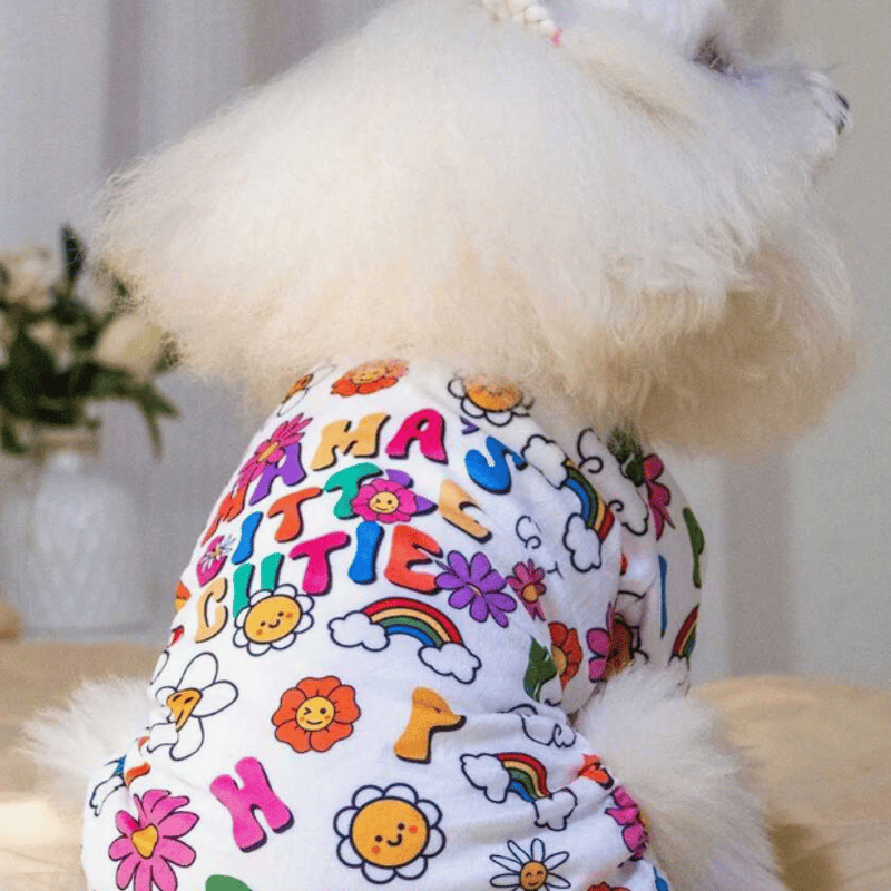 ロンパース 犬服 足つき カラフル フリース 暖かい 柔らかい 犬服 脚