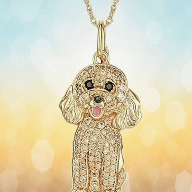 ペット用ダウン　キラキラ　ペア　トイプードル　サイズSS br-549_model01.jpg