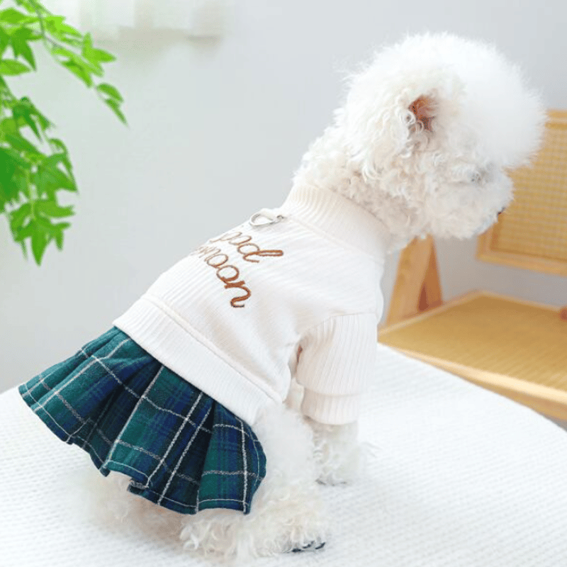 スカート付きワンピ 可愛い 服 犬服 お出かけ 小型犬 秋冬 可愛い 