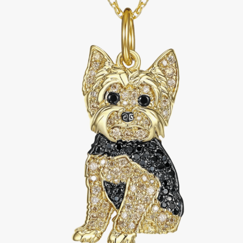 ヨークシャテリア ネックレス アクセサリー キラキラ ラインストーン