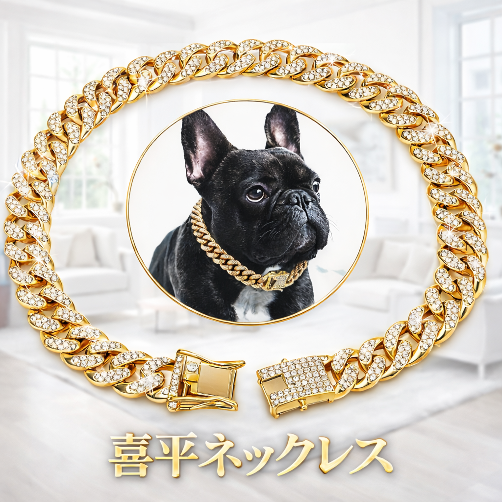 犬 アクセサリー チェーン ネッ クレス キラキラ 犬 犬用 猫 ス トーン