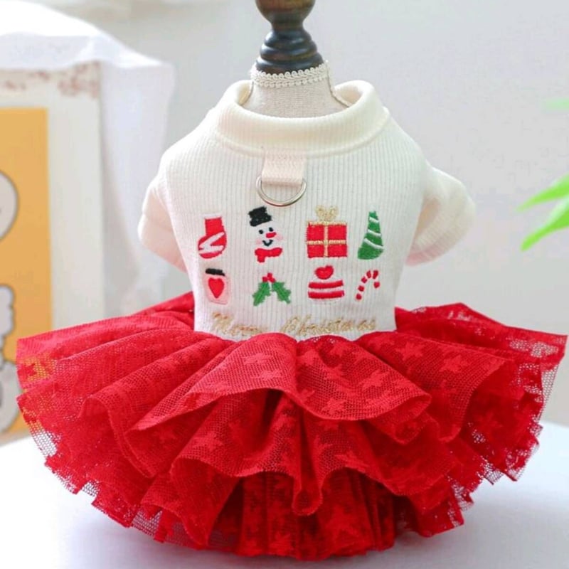 クリスマスドレス クリスマス Xmas 犬の服 秋冬 ワンピース