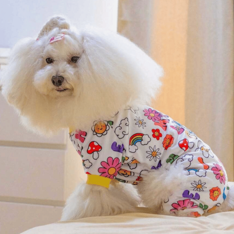 ロンパース 犬服 足つき カラフル フリース 暖かい 柔らかい 犬服 脚