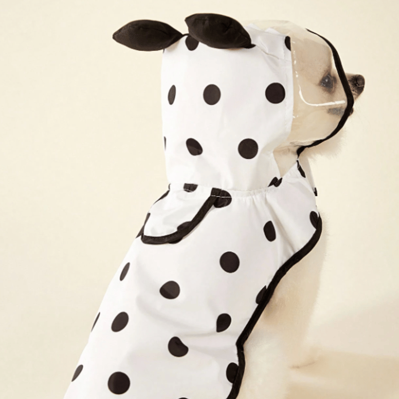 水玉 犬用 パンダ かっぱ ポンチョ 合羽 梅雨 おすすめ 小型犬 中型犬