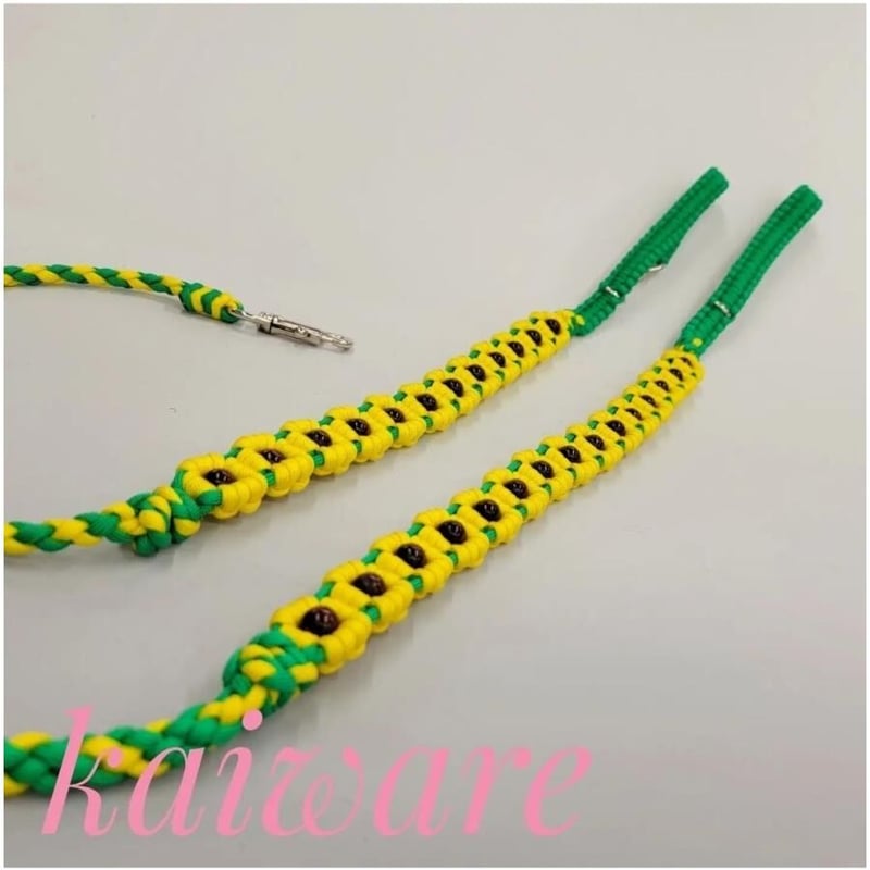 お花畑リード Kaiware パラコードリード 花12個 可愛い