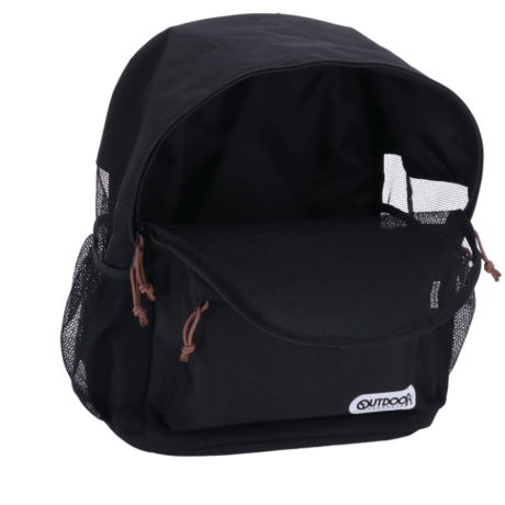OUTDOOR PRODUCTS アウトドアリュック Ｌ ペットキャリー リュック Lサイズ 犬 猫 多機能 メッシュ 通院 防災 お出かけ 大型 ブラック リュック型 キャリーバッグ