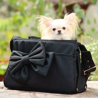 GODPIVA クラシックリボンキャリーバッグ ゴッドピバ 犬 キャリーバック 可愛い リボン付き フリフリ 小型犬 プードル チワワ ヨークシャテリア