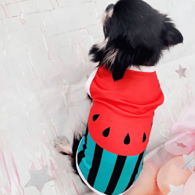 スイカタンク 犬服 春夏 涼しい 夏 西瓜 すいか タンクトップ Tシャツ