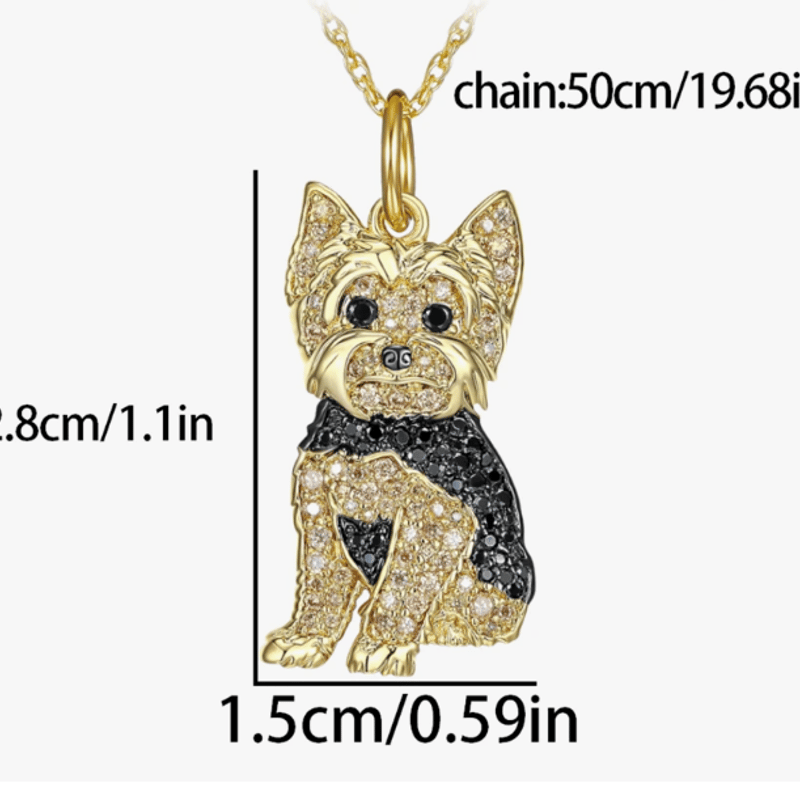 ヨークシャテリア ネックレス アクセサリー キラキラ ラインストーン