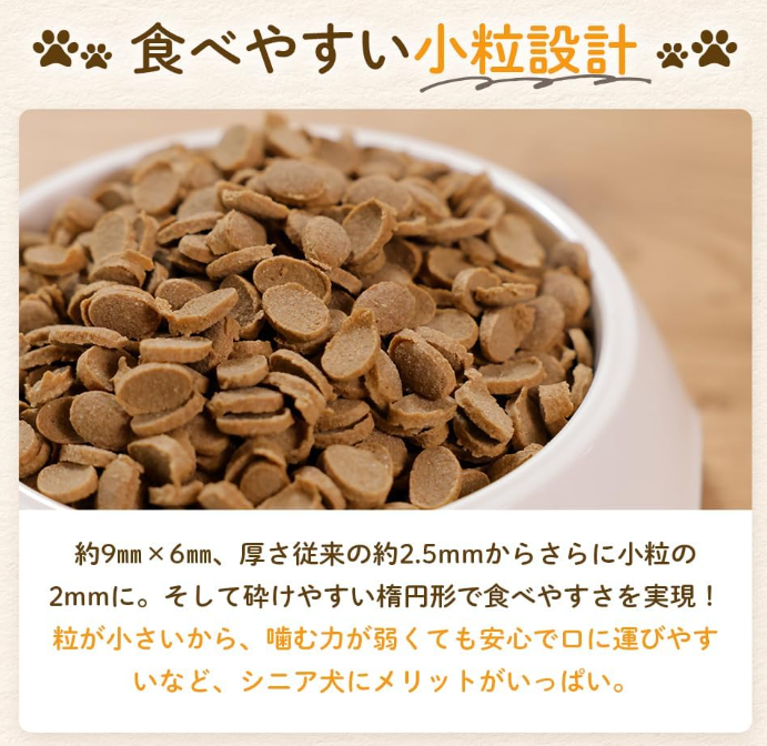 MISHONE シニア犬用（鶏肉＆馬肉入り) プレミアムドッグフード 馬肉