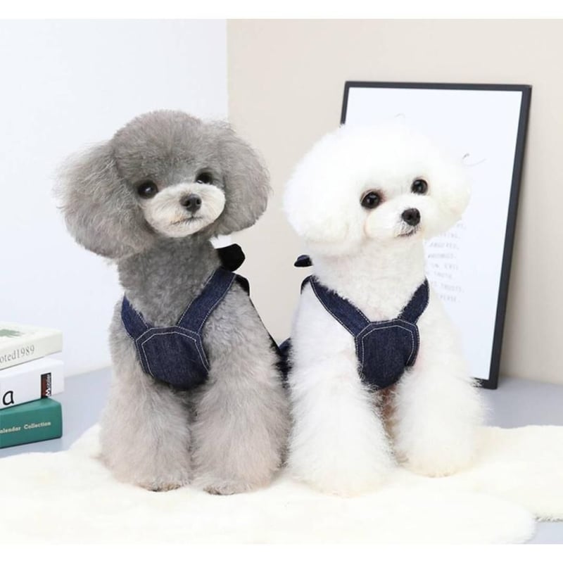 デニムワンピース ペット用品 ドッグウェア 猫雑貨 犬服 犬 ペット 服