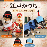 江戸かつら 侍 町娘 犬 犬用品 犬 猫 かぶり帽 S M L XL 小型犬 中型犬 大型犬 お正月 変身帽子 ドッググッズ おひな祭り お雛さま 端午の節句 仮装パーティー