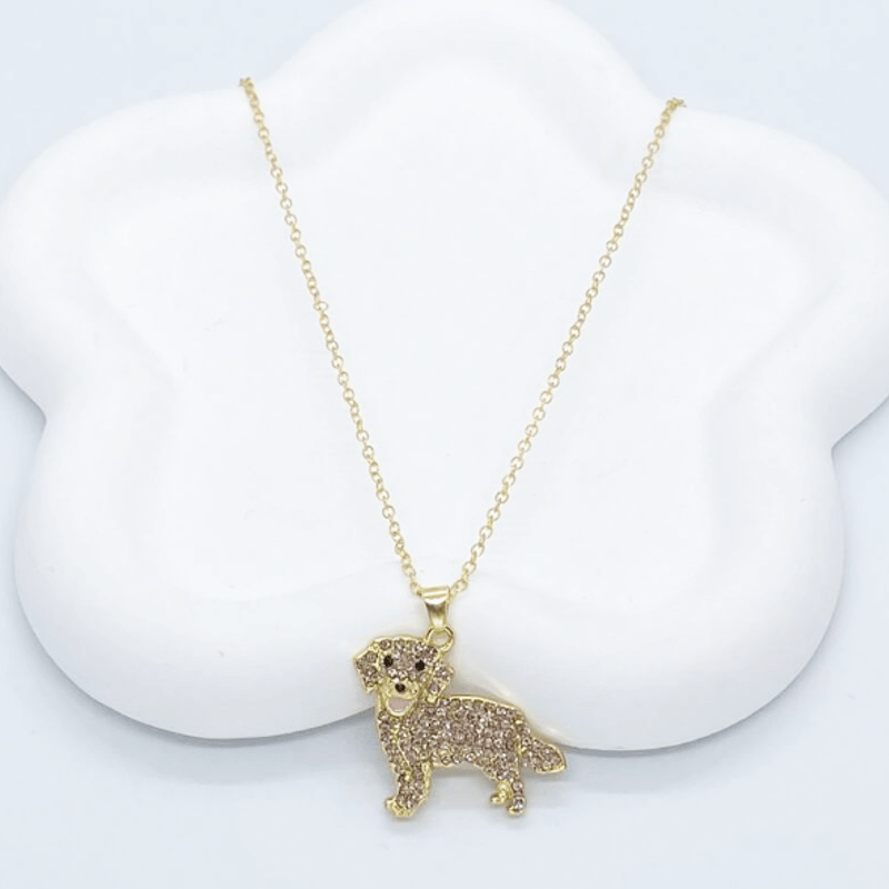 ゴールデンレトリバー ネックレス アクセサリー キラキラ ライン