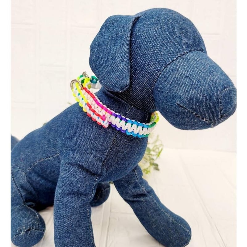 【美品】パラコード　小型犬　ショルダーリード＆ハーネスセット　2way　ひまわり パラコード首輪 カラー 軽くて丈夫、水にぬれても大丈夫