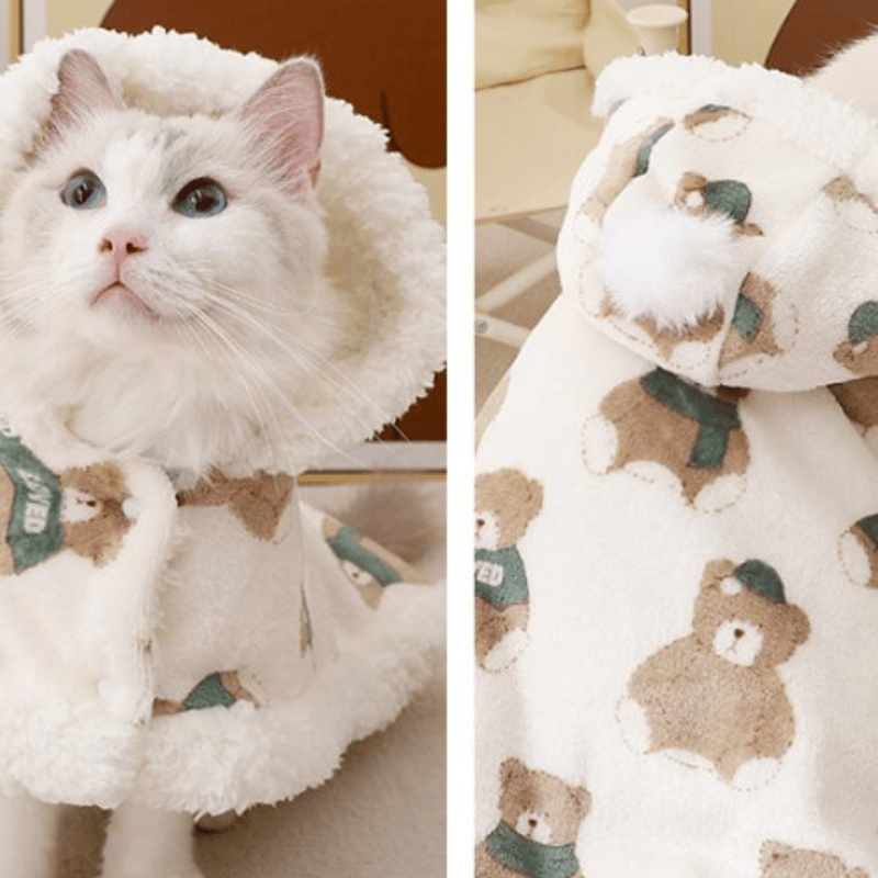 くまさんポンチョ ケープ マント 毛布 犬 ペット 洋服 わんこの服